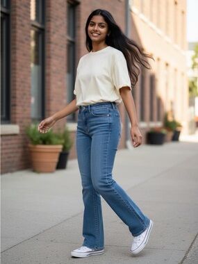 Vintage LEVIS 518 Jeans Superlow Bootcut Jeans Denim Y2K Size 7 Short 3585-12